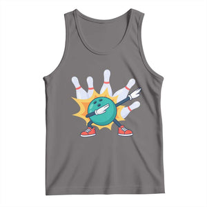 Funny Bowling Ball Dab Tank Top Sports Lover Gift TS12 Deep Heather Print Your Wear
