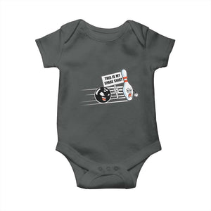 This Is My Spare Shirt Baby Onesie Funny Bowling Gift TS12 Dark Heather Print Your Wear