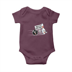 This Is My Spare Shirt Baby Onesie Funny Bowling Gift TS12 Maroon Print Your Wear