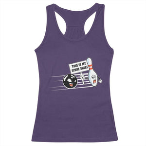 This Is My Spare Shirt Racerback Tank Top Funny Bowling Gift TS12 Purple Print Your Wear