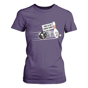 This Is My Spare Shirt T Shirt For Women Funny Bowling Gift TS12 Purple Print Your Wear