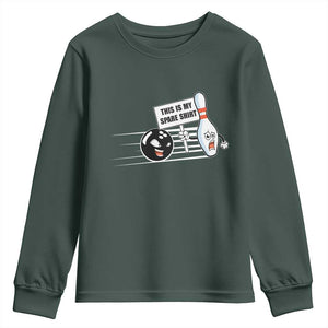 This Is My Spare Shirt Youth Sweatshirt Funny Bowling Gift TS12 Dark Forest Green Print Your Wear