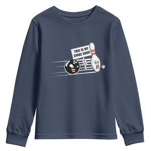 This Is My Spare Shirt Youth Sweatshirt Funny Bowling Gift TS12 Navy Print Your Wear