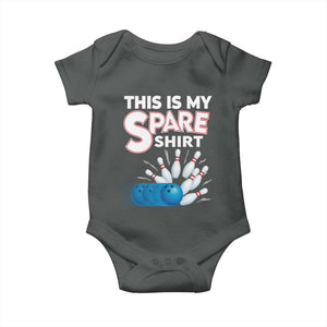 This Is My Spare Shirt Baby Onesie Bowling Pun Gift TS12 Dark Heather Print Your Wear