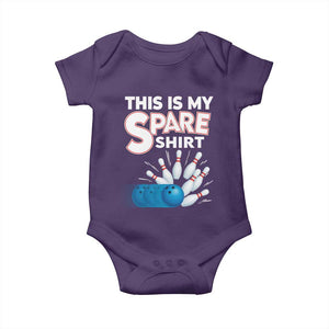 This Is My Spare Shirt Baby Onesie Bowling Pun Gift TS12 Purple Print Your Wear