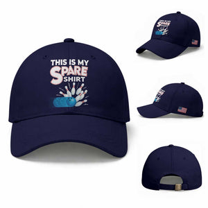 This Is My Spare Shirt Baseball Cap Bowling Pun Gift TS12 Baseball Cap Universal Fit Dark Blue Print Your Wear