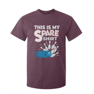 This Is My Spare Shirt T Shirt For Kid Bowling Pun Gift TS12 Maroon Print Your Wear