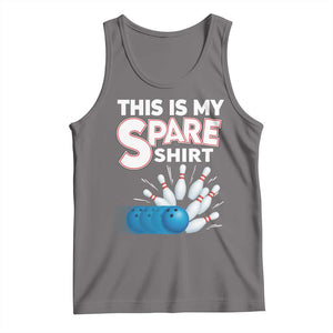 This Is My Spare Shirt Tank Top Bowling Pun Gift TS12 Deep Heather Print Your Wear
