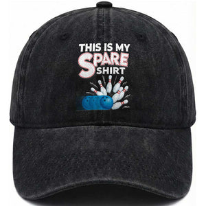 This Is My Spare Shirt Washed Cotton Baseball Cap Bowling Pun Gift TS12 Print Your Wear