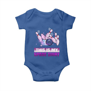 Funny Bowling Lover Baby Onesie This Is My Spare Shirt Quote TS12 Royal Blue Print Your Wear