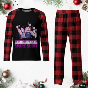 Funny Bowling Lover Plaid Pajama Set This Is My Spare Shirt Quote TS12 Buffalo Plaid Print Your Wear