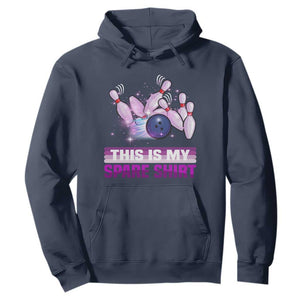 Funny Bowling Lover Hoodie This Is My Spare Shirt Quote TS12 Navy Print Your Wear