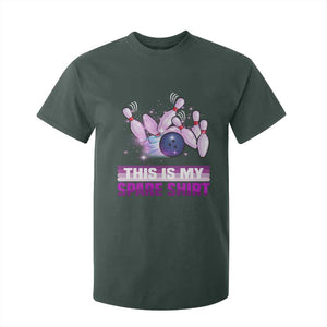 Funny Bowling Lover T Shirt For Kid This Is My Spare Shirt Quote TS12 Dark Forest Green Print Your Wear