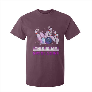 Funny Bowling Lover T Shirt For Kid This Is My Spare Shirt Quote TS12 Maroon Print Your Wear