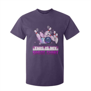 Funny Bowling Lover T Shirt For Kid This Is My Spare Shirt Quote TS12 Purple Print Your Wear