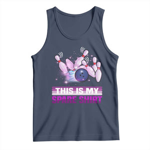 Funny Bowling Lover Tank Top This Is My Spare Shirt Quote TS12 Navy Print Your Wear
