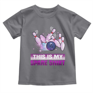 Funny Bowling Lover Toddler T Shirt This Is My Spare Shirt Quote TS12 Charcoal Print Your Wear
