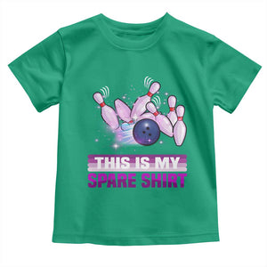 Funny Bowling Lover Toddler T Shirt This Is My Spare Shirt Quote TS12 Irish Green Print Your Wear