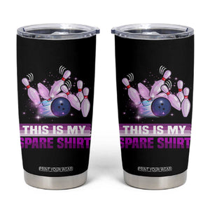 Funny Bowling Lover Tumbler Cup This Is My Spare Shirt Quote TS12 Black Print Your Wear