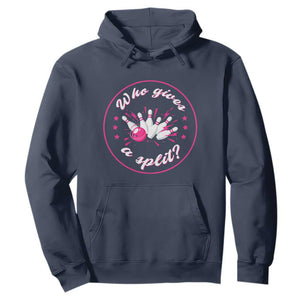 Funny Bowling Quote Hoodie Who Gives A Split For Women TS12 Navy Print Your Wear