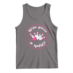 Funny Bowling Quote Tank Top Who Gives A Split For Women TS12 Deep Heather Print Your Wear