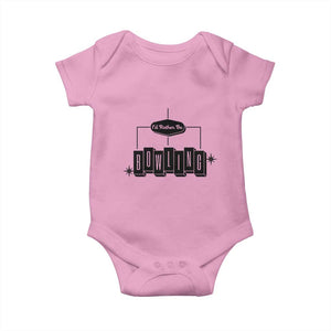 Id Rather Be Bowling Baby Onesie Funny Bowler Gift TS12 Light Pink Print Your Wear