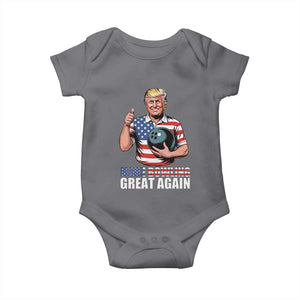 Make Bowling Great Again Baby Onesie Funny Trump Bowling Gift TS12 Charcoal Print Your Wear