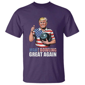 Make Bowling Great Again T Shirt Funny Trump Bowling Gift TS12 Purple Print Your Wear