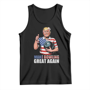 Make Bowling Great Again Tank Top Funny Trump Bowling Gift TS12 Black Print Your Wear