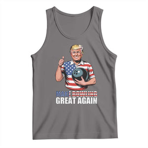 Make Bowling Great Again Tank Top Funny Trump Bowling Gift TS12 Deep Heather Print Your Wear