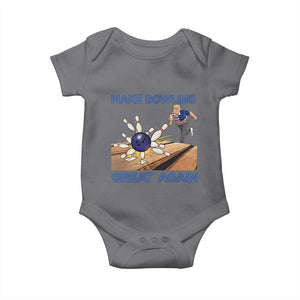 Make Bowling Great Again Baby Onesie Funny Bowler Gift TS12 Charcoal Print Your Wear