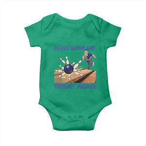 Make Bowling Great Again Baby Onesie Funny Bowler Gift TS12 Irish Green Print Your Wear