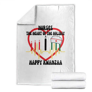Nurse The Heart Of The Holiday Throw Blanket Happy Kwanzaa Medical Gift TS12 White Print Your Wear
