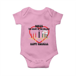 Nurse The Heart Of The Holiday Baby Onesie Happy Kwanzaa Medical Gift TS12 Light Pink Print Your Wear