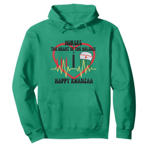 Nurse The Heart Of The Holiday Hoodie Happy Kwanzaa Medical Gift TS12 Irish Green Print Your Wear