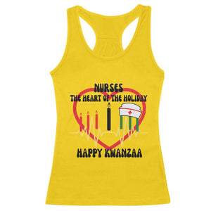 Nurse The Heart Of The Holiday Racerback Tank Top Happy Kwanzaa Medical Gift TS12 Daisy Print Your Wear