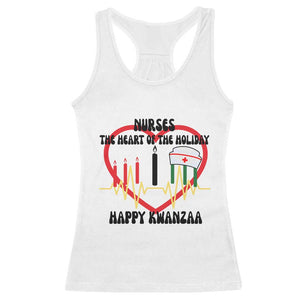 Nurse The Heart Of The Holiday Racerback Tank Top Happy Kwanzaa Medical Gift TS12 White Print Your Wear