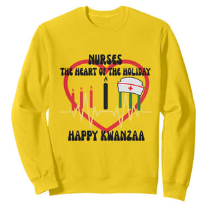 Nurse The Heart Of The Holiday Sweatshirt Happy Kwanzaa Medical Gift TS12 Daisy Print Your Wear
