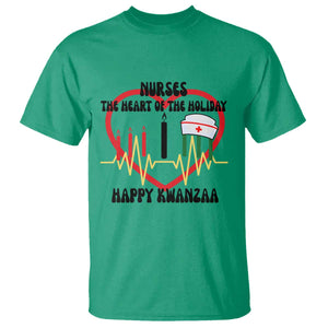 Nurse The Heart Of The Holiday T Shirt Happy Kwanzaa Medical Gift TS12 Irish Green Print Your Wear
