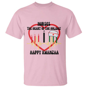 Nurse The Heart Of The Holiday T Shirt Happy Kwanzaa Medical Gift TS12 Light Pink Print Your Wear