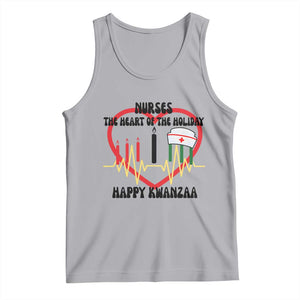 Nurse The Heart Of The Holiday Tank Top Happy Kwanzaa Medical Gift TS12 Athletic Heather Print Your Wear