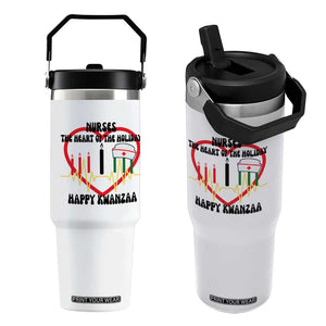 Nurse The Heart Of The Holiday Flip Straw Tumbler Happy Kwanzaa Medical Gift TS12 One Size: 30 oz White Print Your Wear
