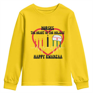 Nurse The Heart Of The Holiday Youth Sweatshirt Happy Kwanzaa Medical Gift TS12 Daisy Print Your Wear