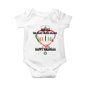 Nurses The Heart Of The Holiday Baby Onesie Kwanzaa Celebration Gift TS12 White Print Your Wear