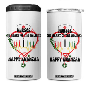 Nurses The Heart Of The Holiday 4 in 1 Can Cooler Tumbler Kwanzaa Celebration Gift TS12 One Size: 16 oz White Print Your Wear