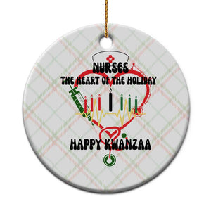 Nurses The Heart Of The Holiday Ceramic Ornament Kwanzaa Celebration Gift TS12 1pc Christmas Plaid Print Your Wear