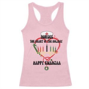 Nurses The Heart Of The Holiday Racerback Tank Top Kwanzaa Celebration Gift TS12 Light Pink Print Your Wear