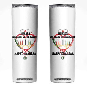 Nurses The Heart Of The Holiday Skinny Tumbler Kwanzaa Celebration Gift TS12 White Print Your Wear