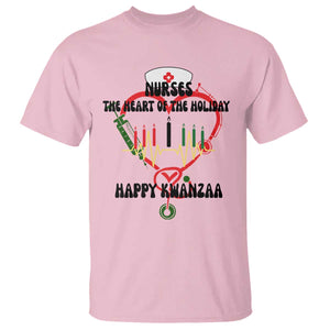 Nurses The Heart Of The Holiday T Shirt Kwanzaa Celebration Gift TS12 Light Pink Print Your Wear