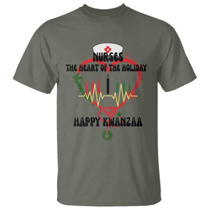 Nurses The Heart Of The Holiday T Shirt Kwanzaa Celebration Gift TS12 Military Green Print Your Wear